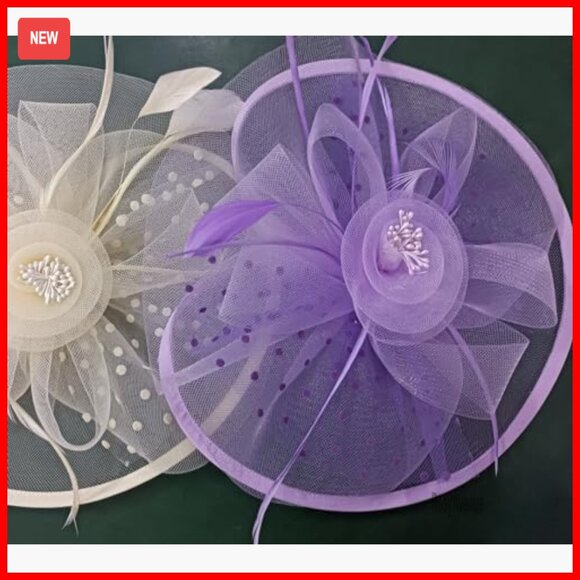 Women\'s Derby Fascinator Hat with Feathers and Flowers for Weddings and Parties main image 4